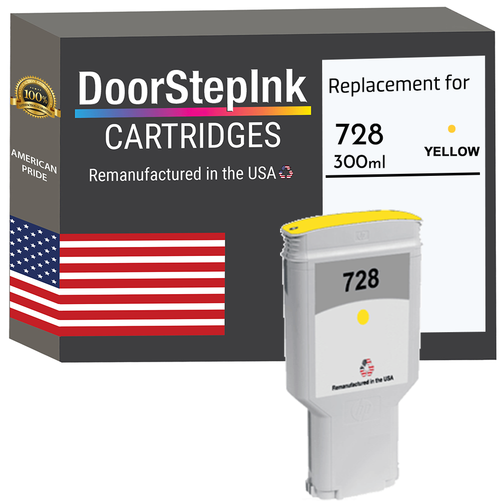 DoorStepInk HP 728 F9K15A Yellow Ink, 300 mL