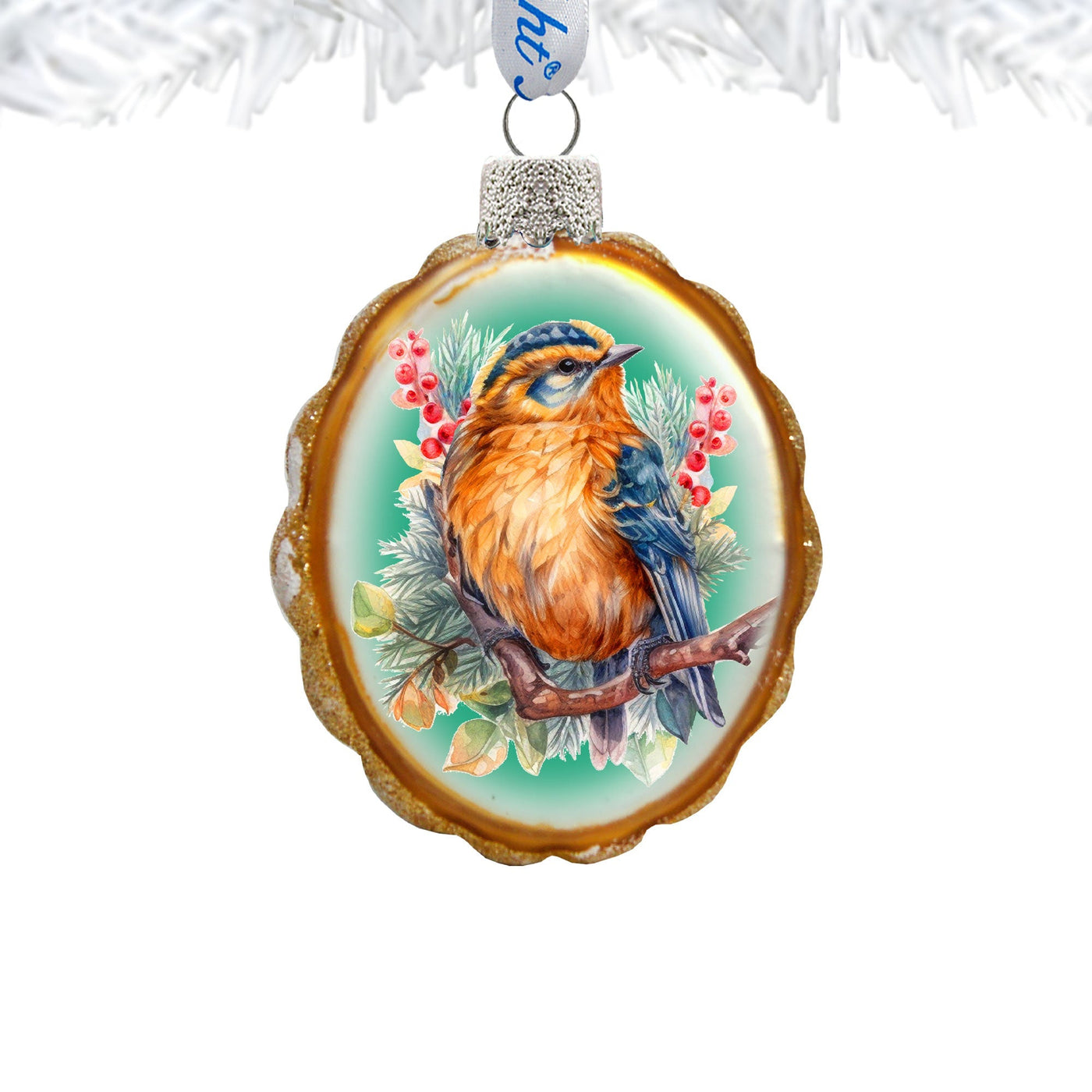 G. DeBrekht Songbird Mercury Glass Ornament
