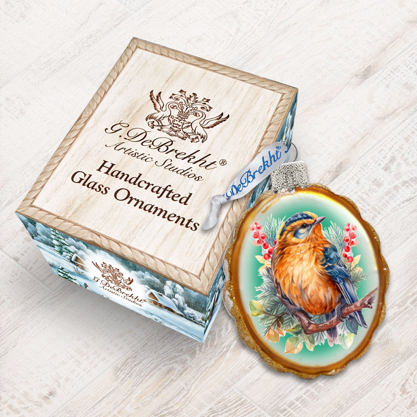 G. DeBrekht Songbird Mercury Glass Ornament