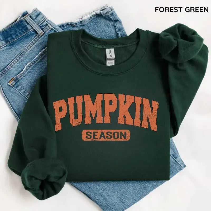 Retro Pumpkin Season Sweatshirt, Cute Fall Pullover, Cozy Thanksgiving Gift, Vintage Halloween Sweatshirt for Women, Spooky Season Outfit Fall Fashion