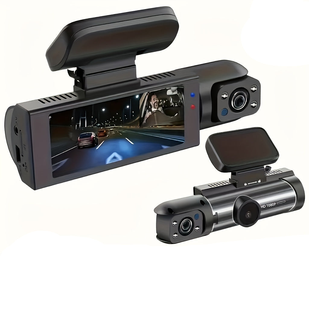 1080p Dual-Lens Dash Camera with Night Vision