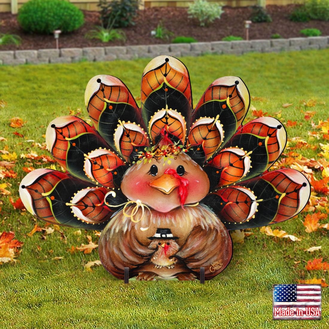 G. DeBrekht Be Thankful Turkey Sitter Decor