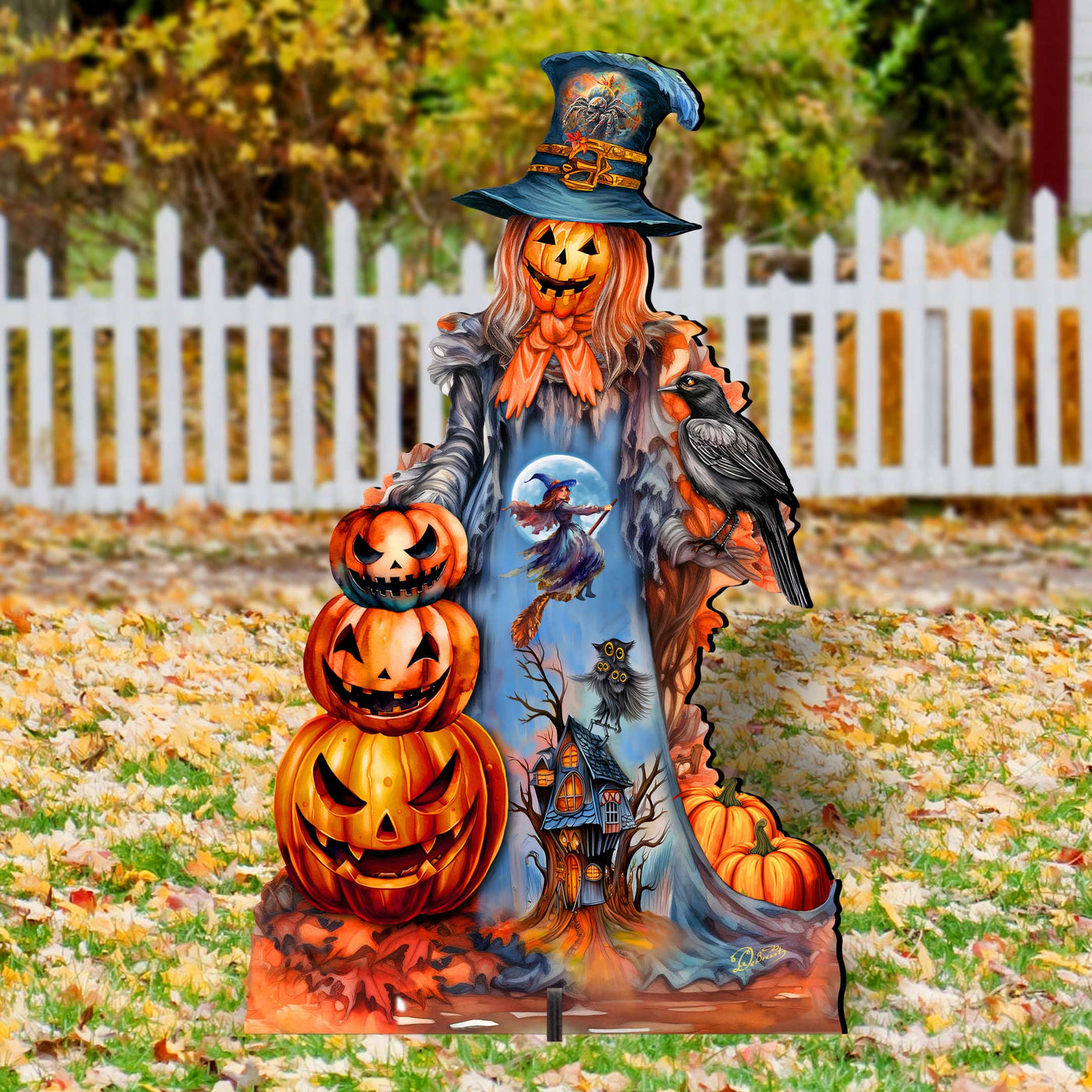 G. DeBrekht Halloween Pumpkin Scarecrow Decor
