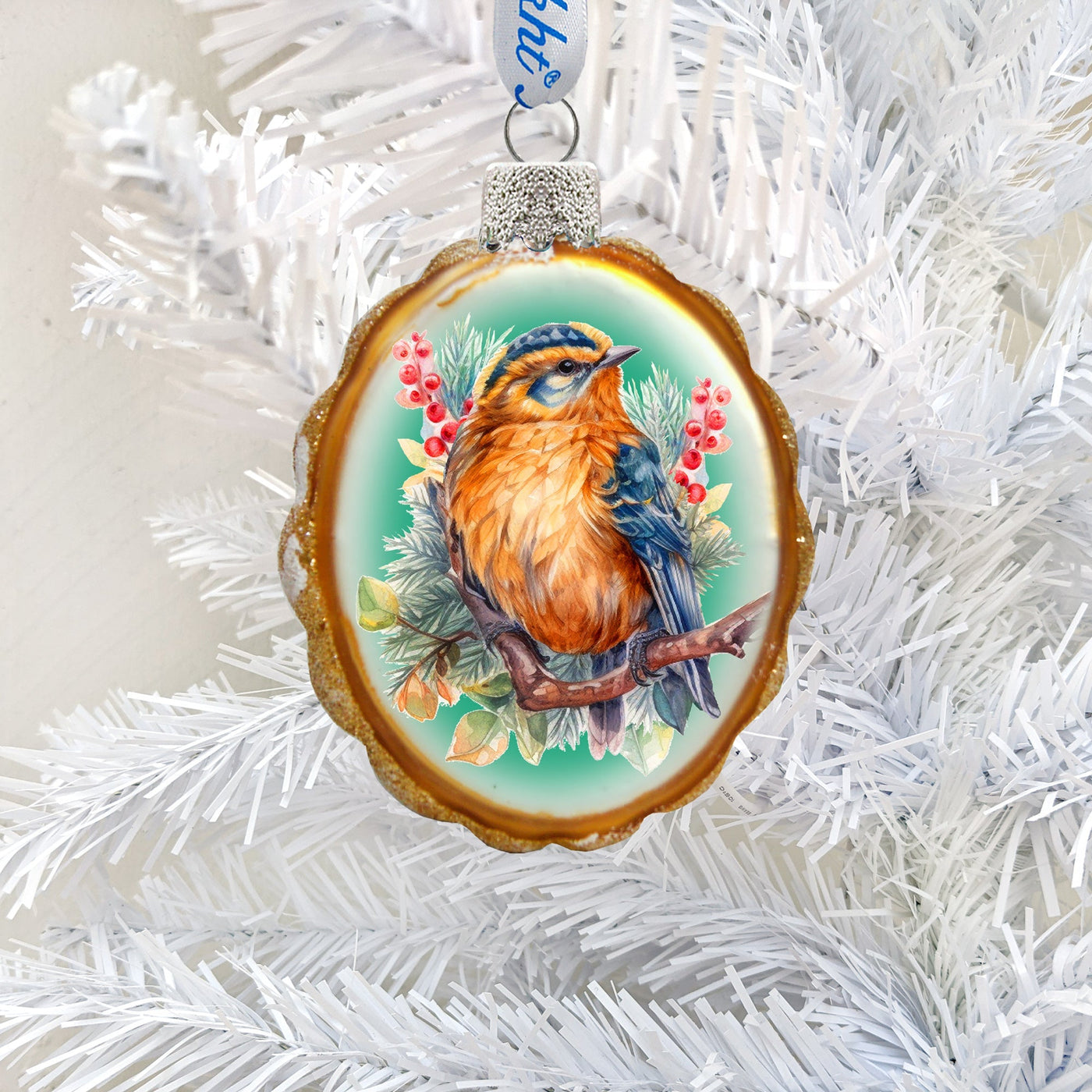 G. DeBrekht Songbird Mercury Glass Ornament