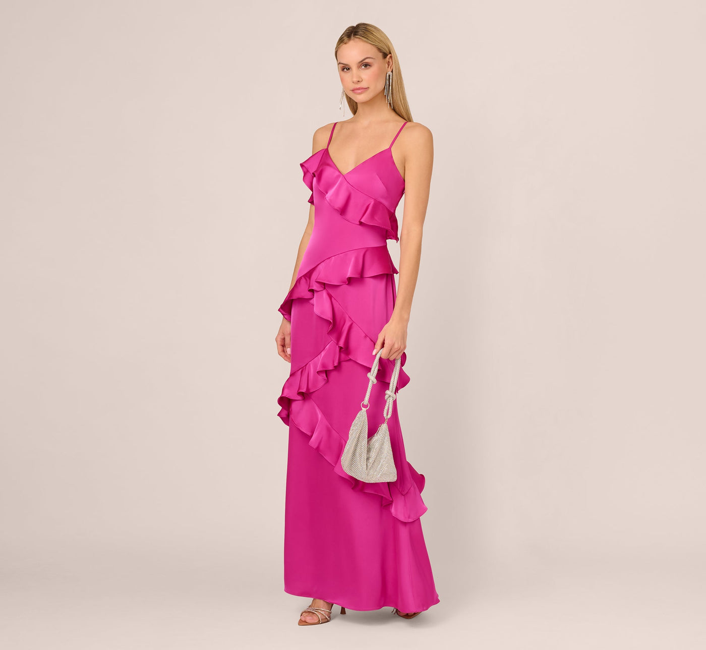 Adrianna Papell ADAE212020 Satin Formal Dress
