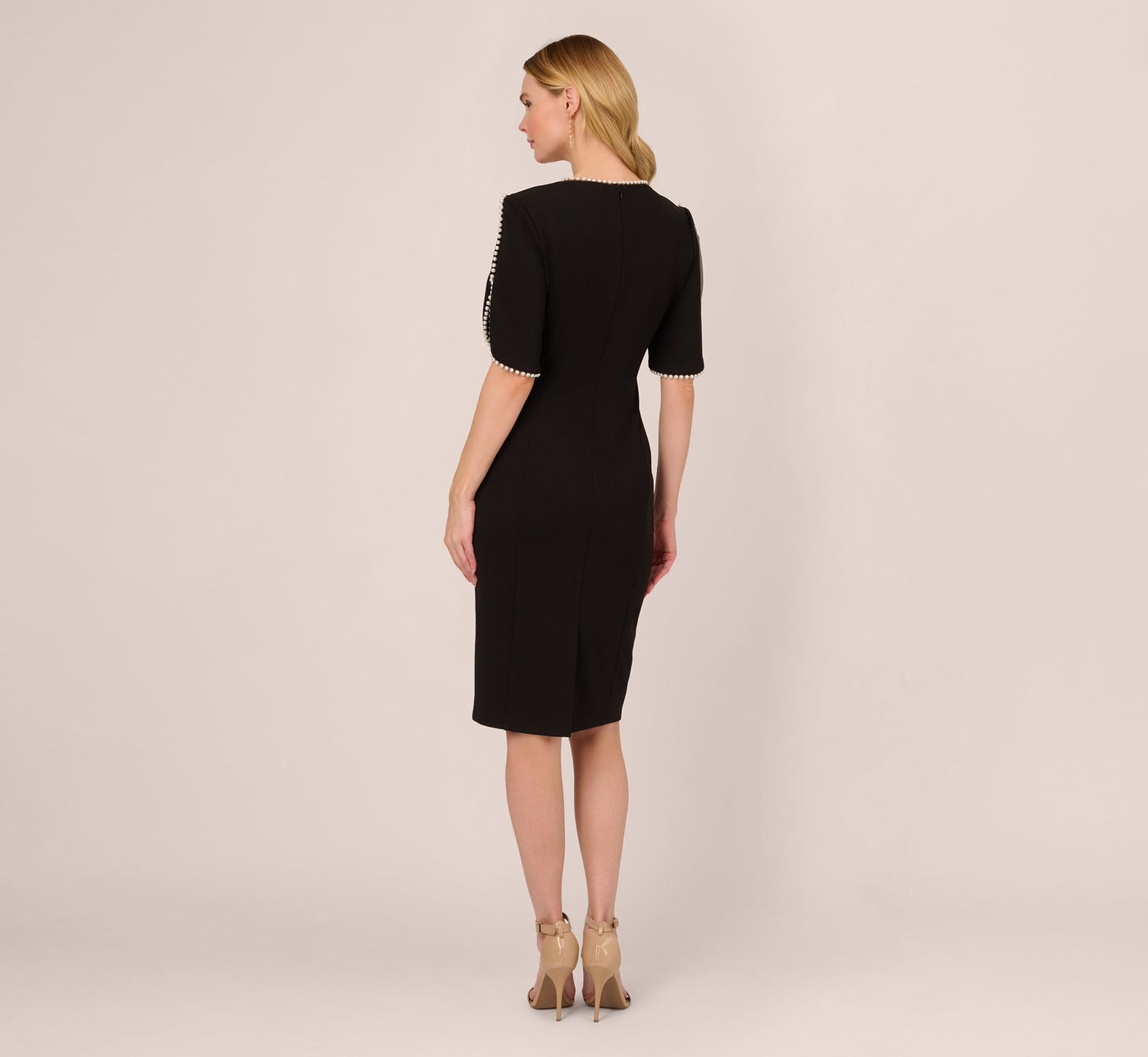 Adrianna Papell AP1D105271 Pearl-Trim Cocktail Dress