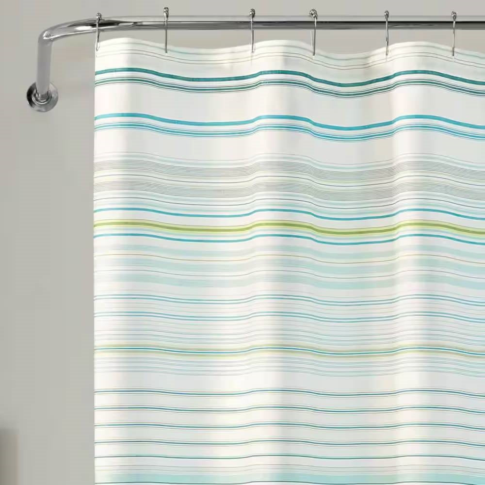 Sea Breeze Striped Cotton Shower Curtain, 72-inch