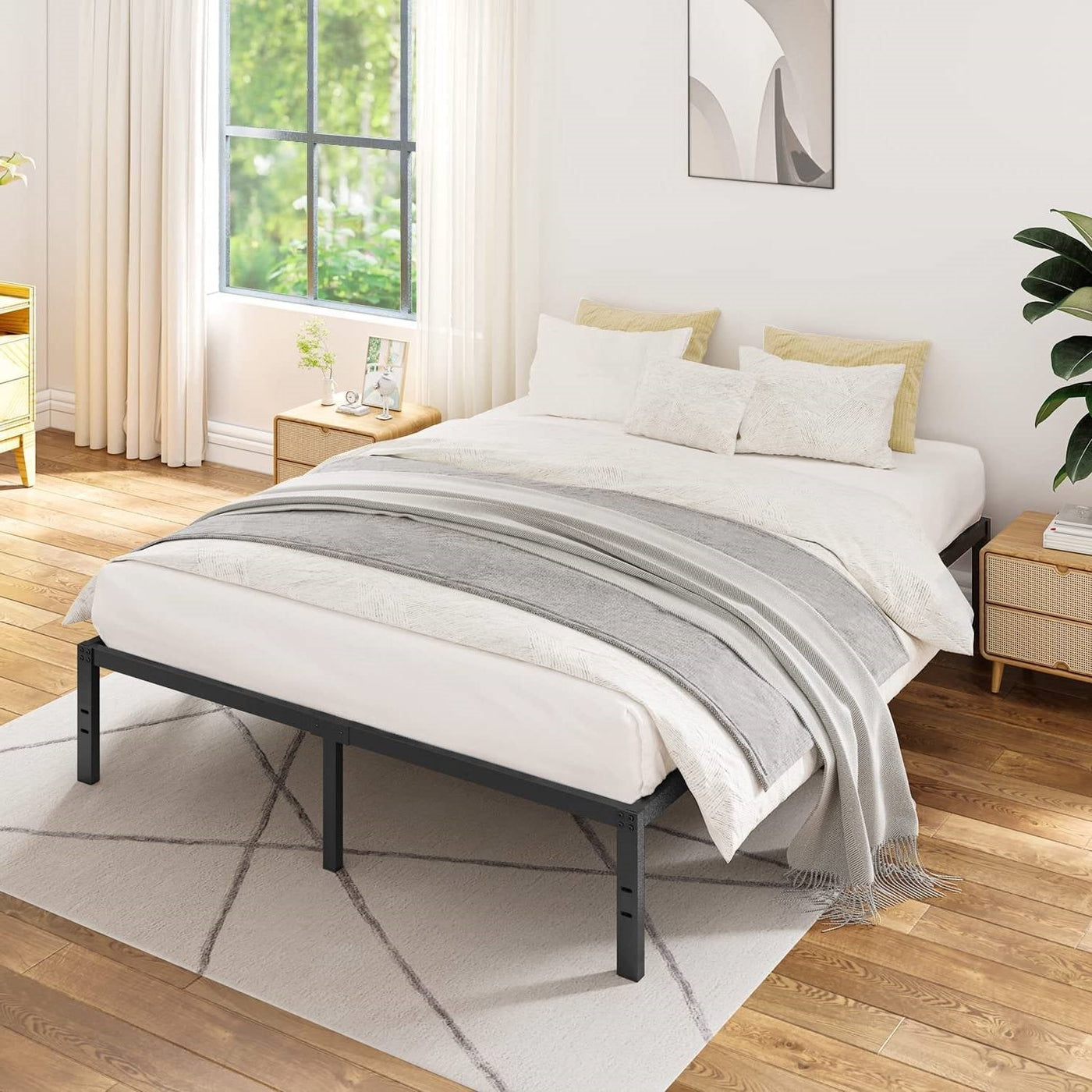 California King 16-inch Heavy-Duty Metal Bed Frame