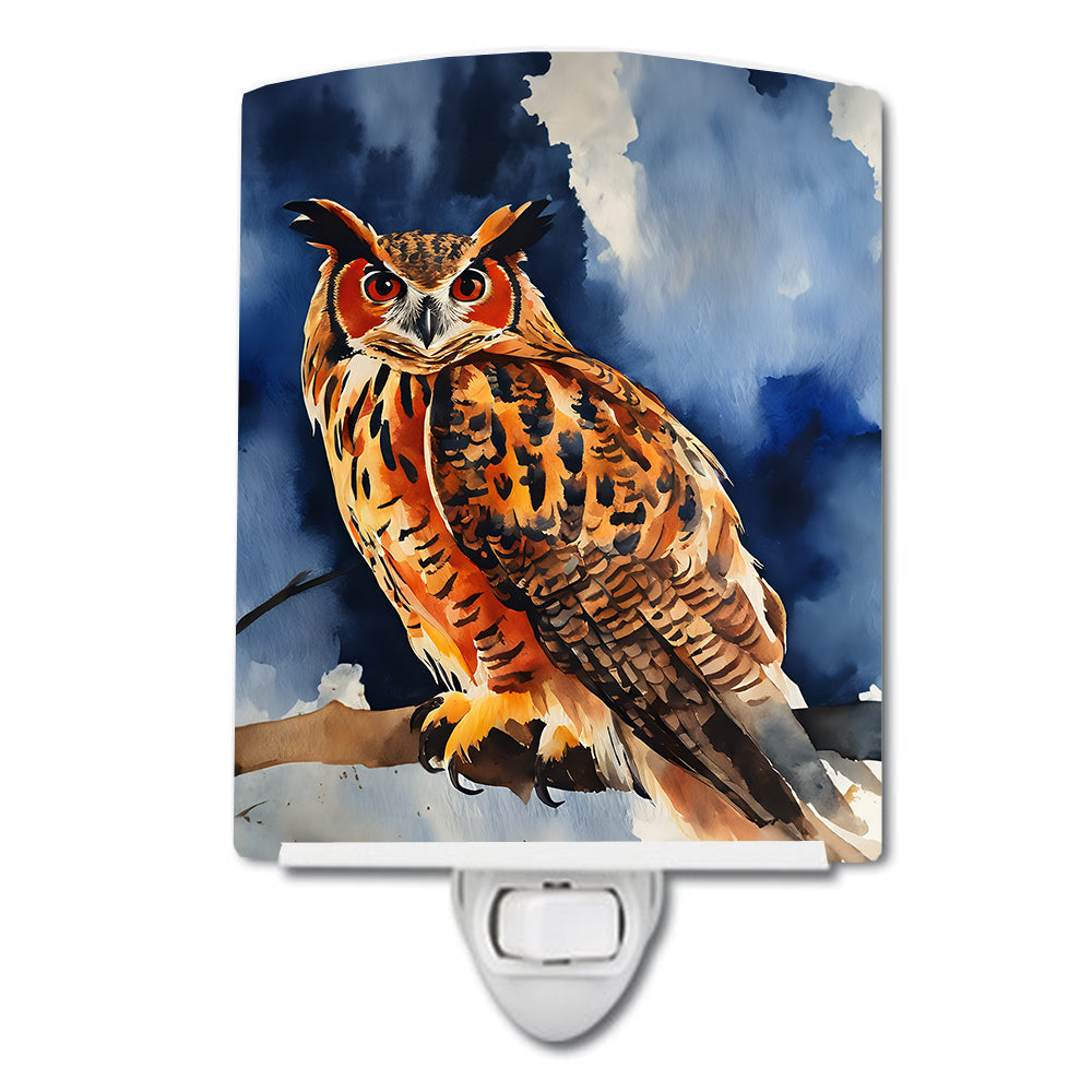 Eurasian Eagle Owl Ceramic Night Light