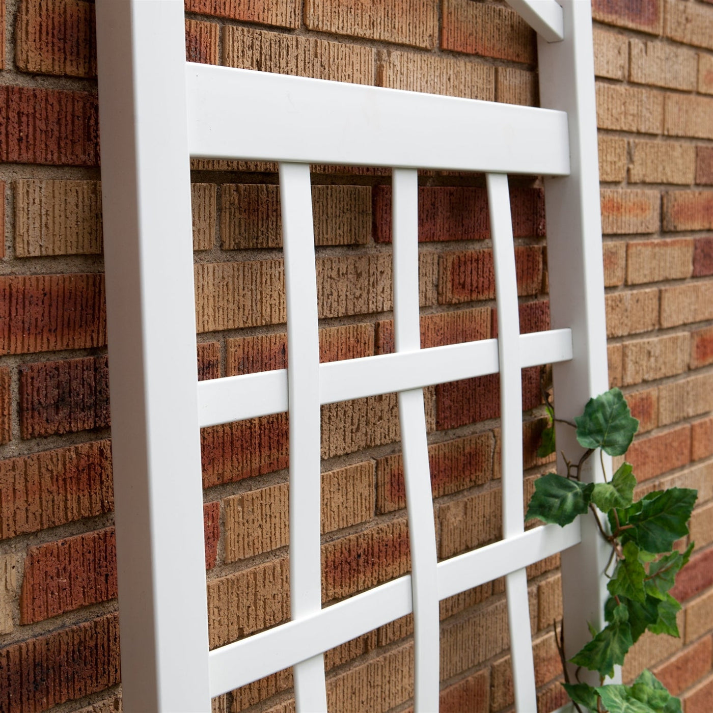 White Vinyl Arch-Top Garden Trellis, 6 ft