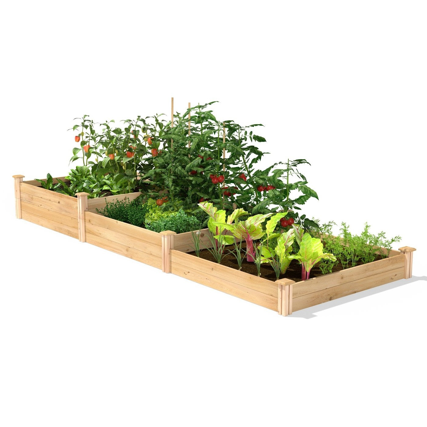 Cedar 3-Tier Raised Garden Bed, 4 x 12 ft