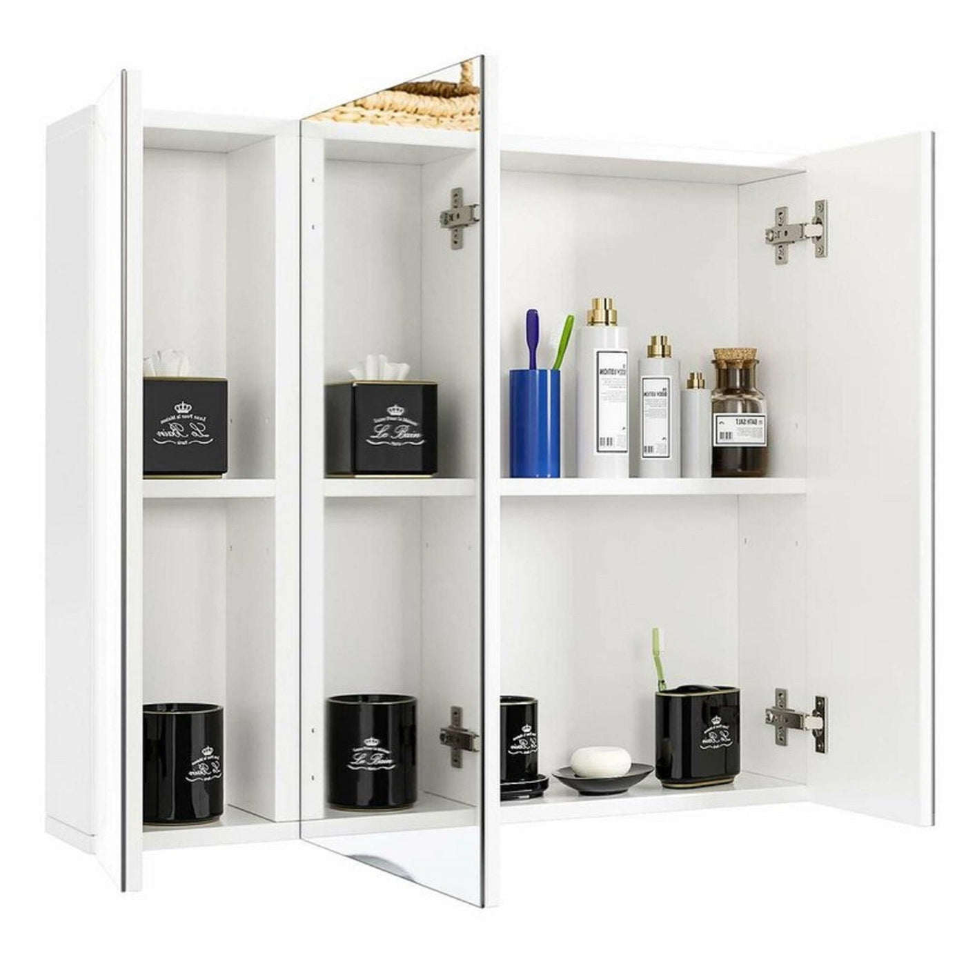 3-Door Bathroom Mirror Medicine Cabinet