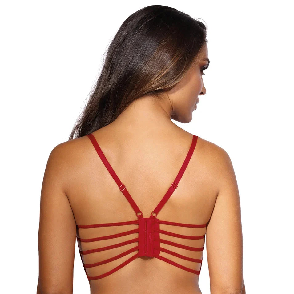 Axami Valentine Longline Sheer Lace Plunge Bra