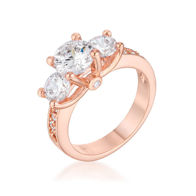Three-Stone Cubic Zirconia Engagement Ring