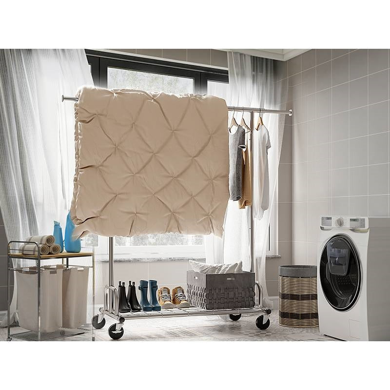 Rolling Heavy-Duty Garment Rack, 450 lb Capacity
