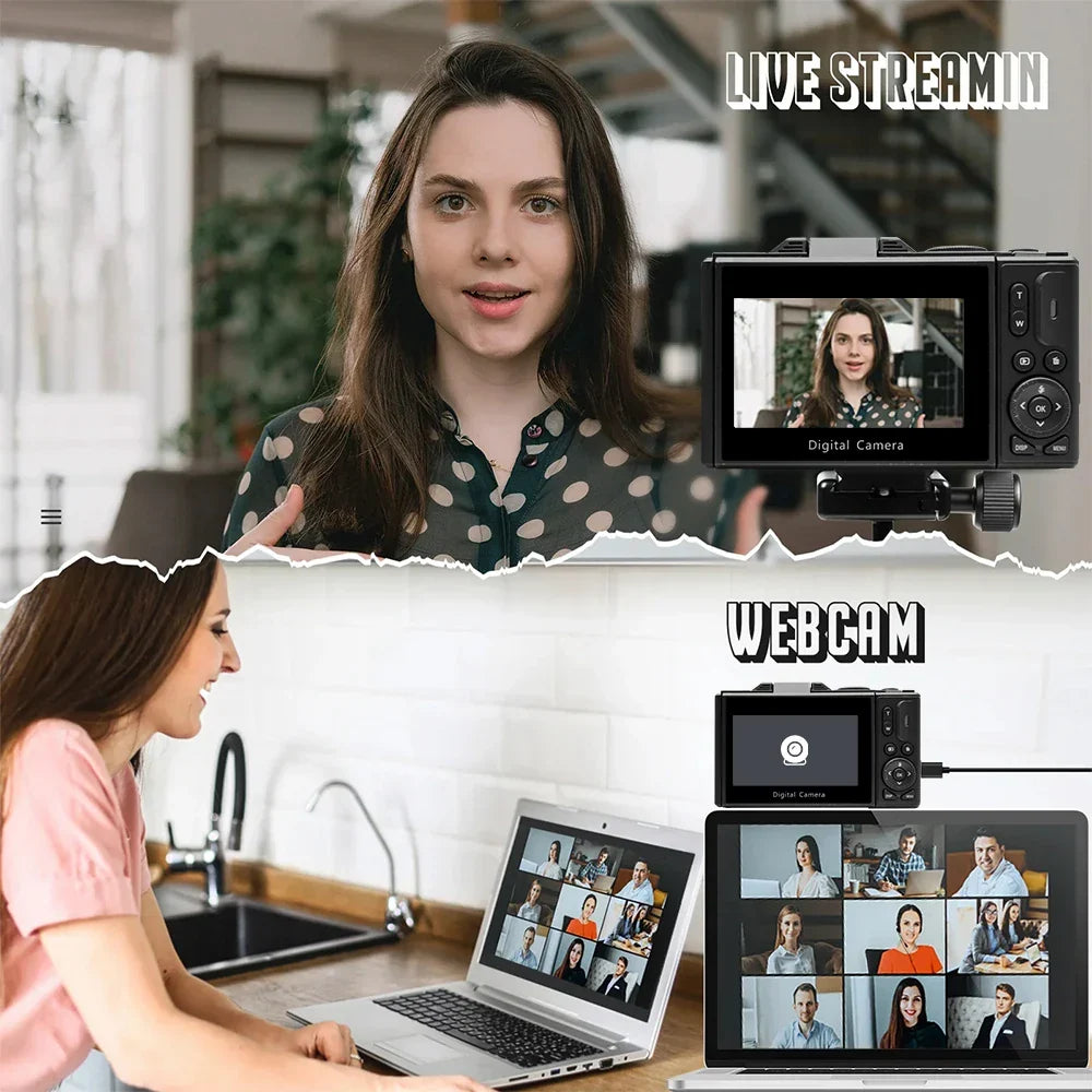 4K Digital Vlogging Camera, Black