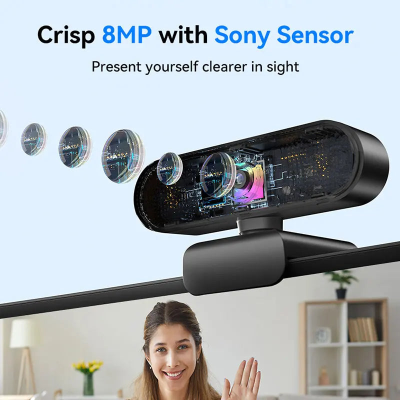 4K USB Autofocus Webcam with Tripod