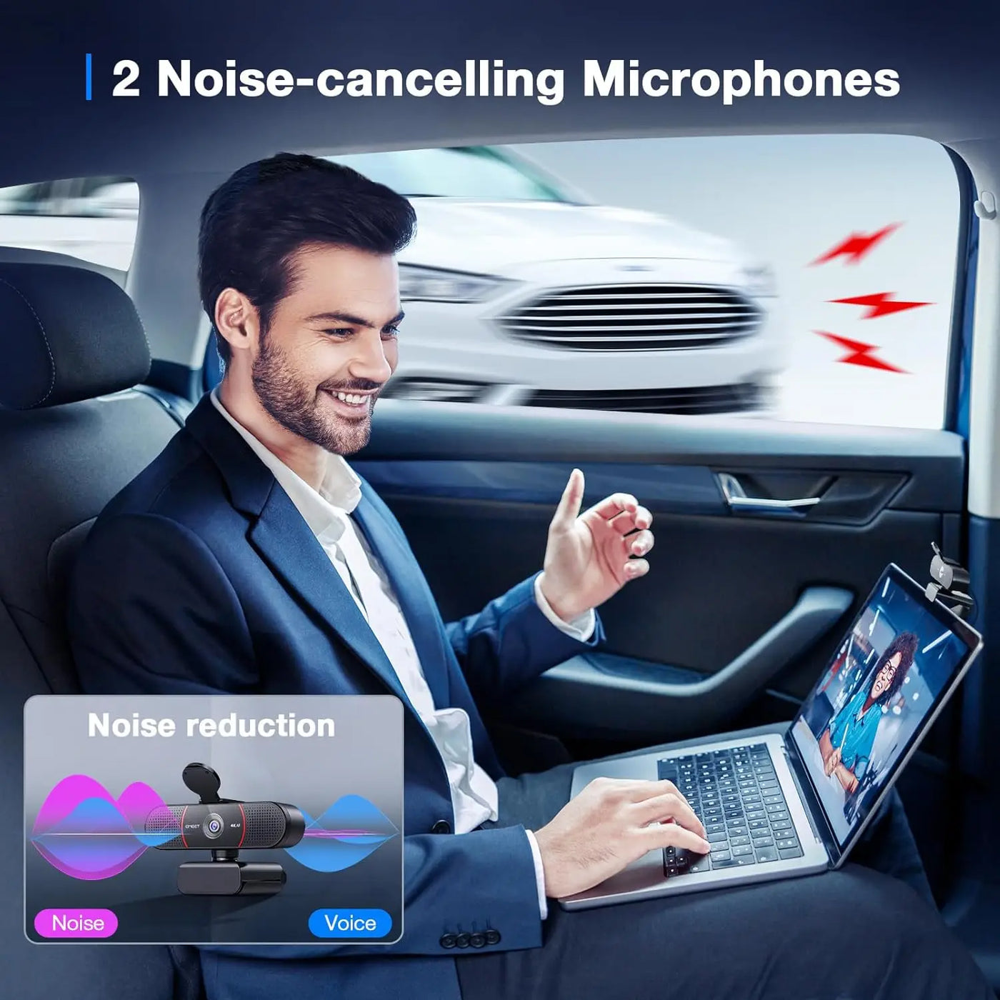 4K USB Autofocus Webcam with Tripod