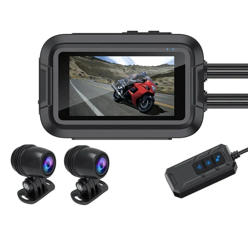Dual 1080p Motorcycle Camera with WiFi, GPS and 64GB