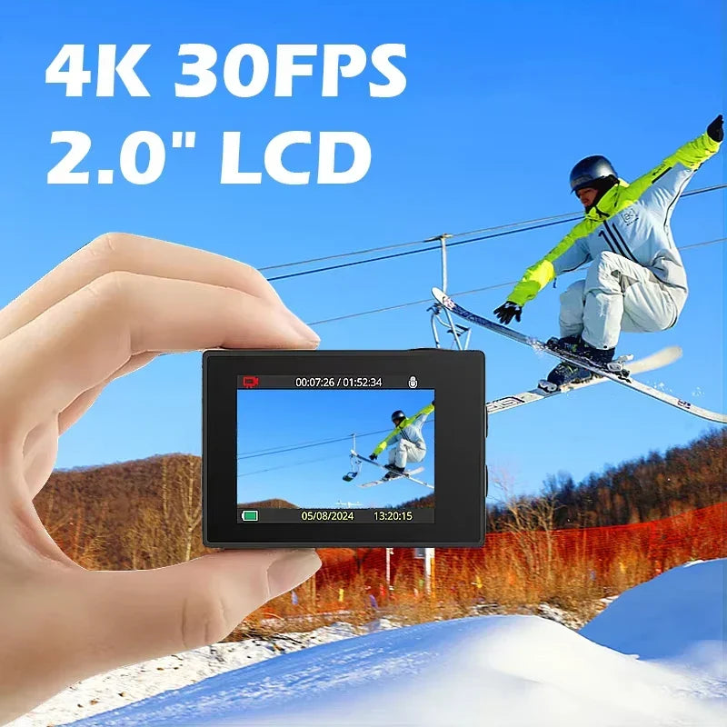 4K Waterproof Action Camera, Black