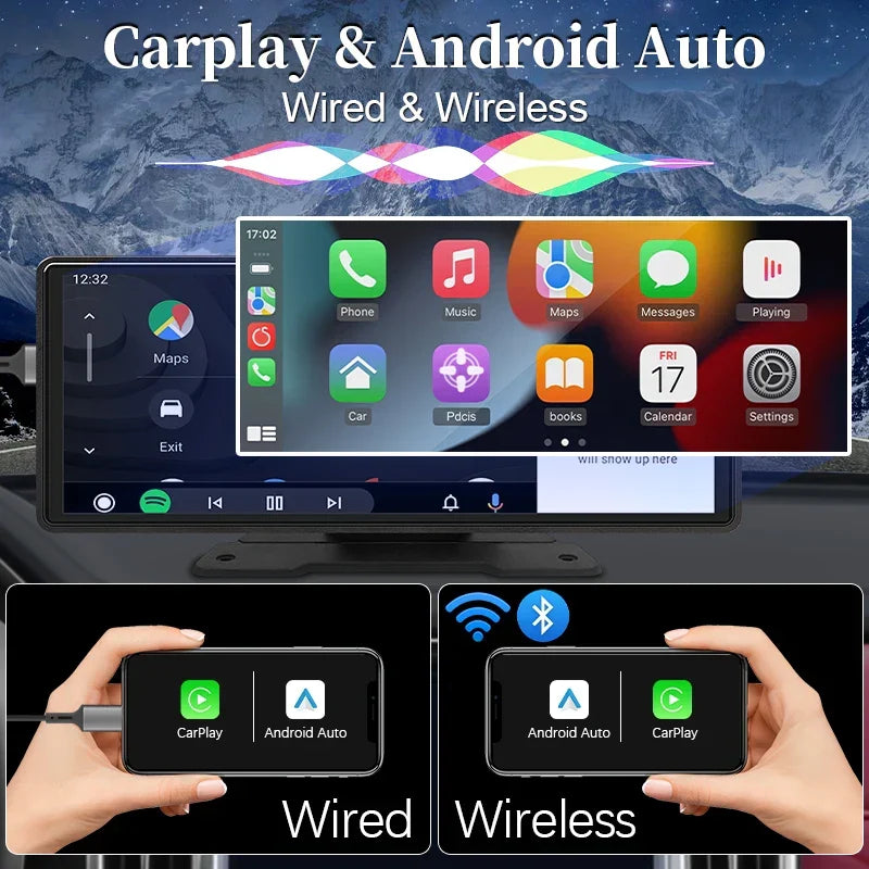 Universal Wireless CarPlay Android Auto Car Screen