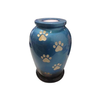 Paw Sappire Marble Pet Memorial Urn