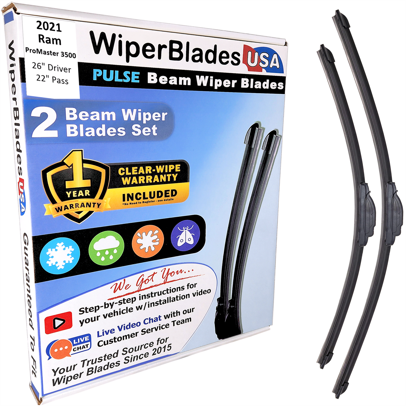 2021 Ram ProMaster 3500 Wiper Blades, Set of 2