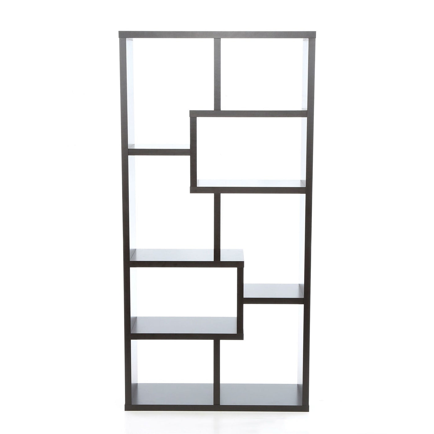 Cappuccino Display Cabinet Bookcase, 70-inch