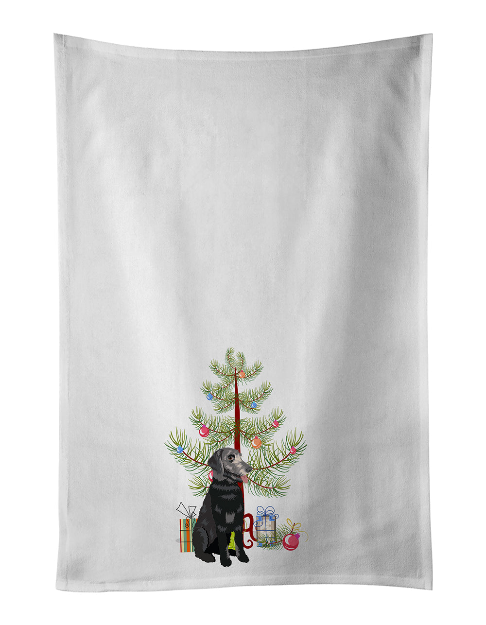 Schnauzer Christmas Kitchen Towels, Set of 2