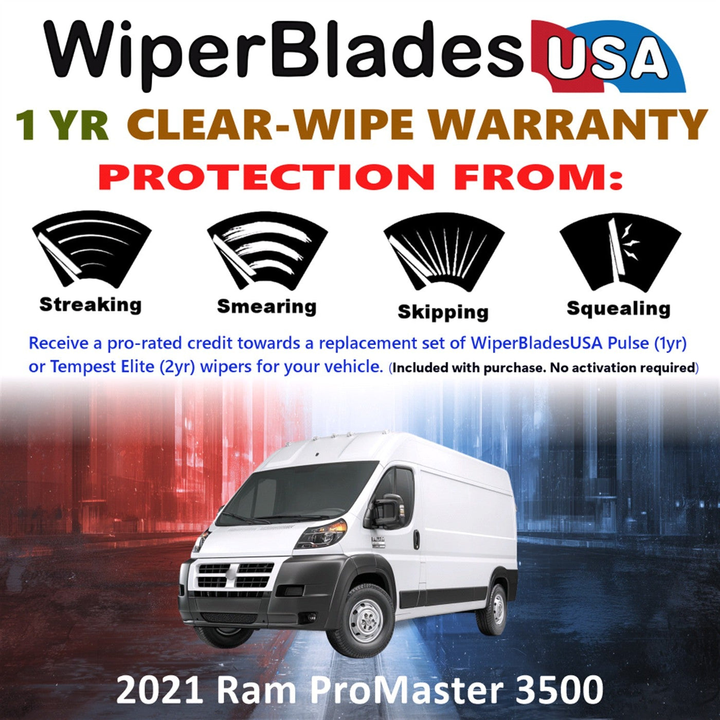 2021 Ram ProMaster 3500 Wiper Blades, Set of 2