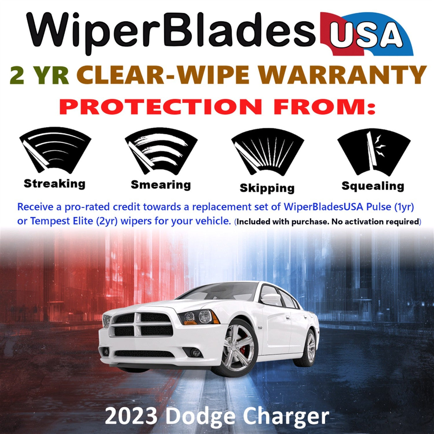 2023 Dodge Charger Wiper Blades, Set of 2