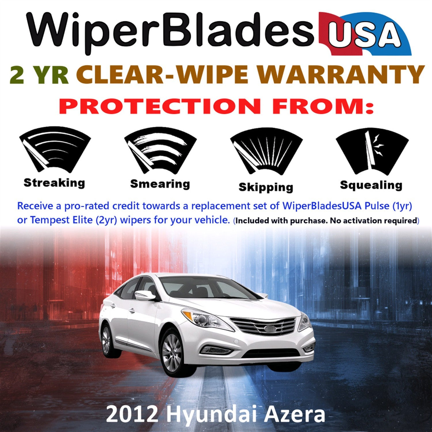 2012 Hyundai Azera Wiper Blades, Set of 2