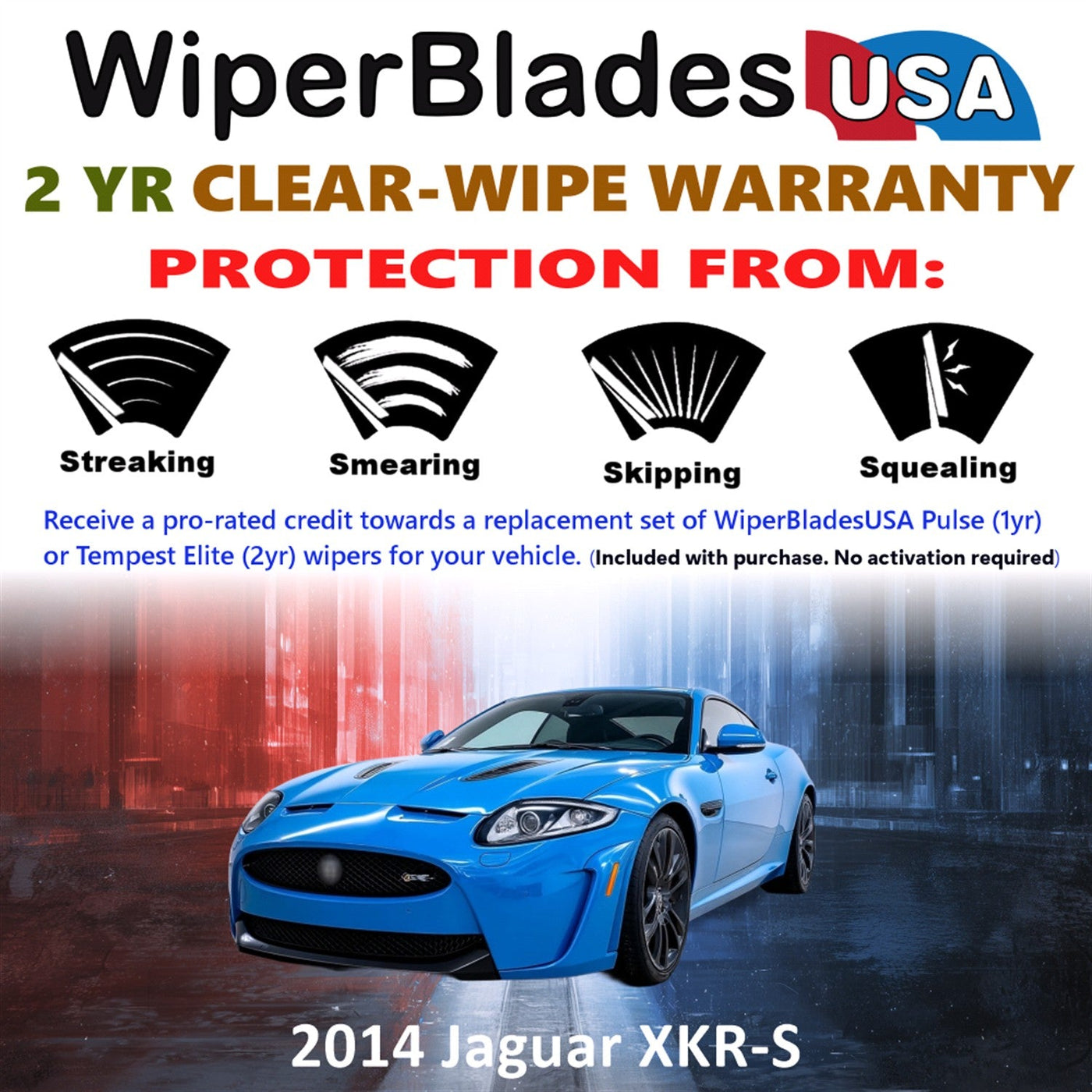 2014 Jaguar XKR-S Wiper Blades, Set of 2