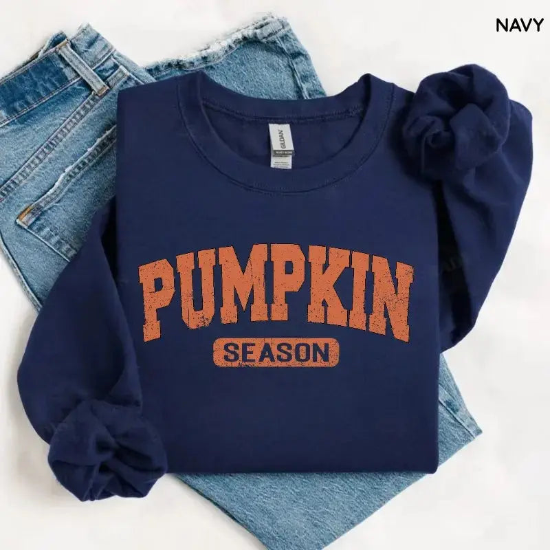 Retro Pumpkin Season Sweatshirt, Cute Fall Pullover, Cozy Thanksgiving Gift, Vintage Halloween Sweatshirt for Women, Spooky Season Outfit Fall Fashion