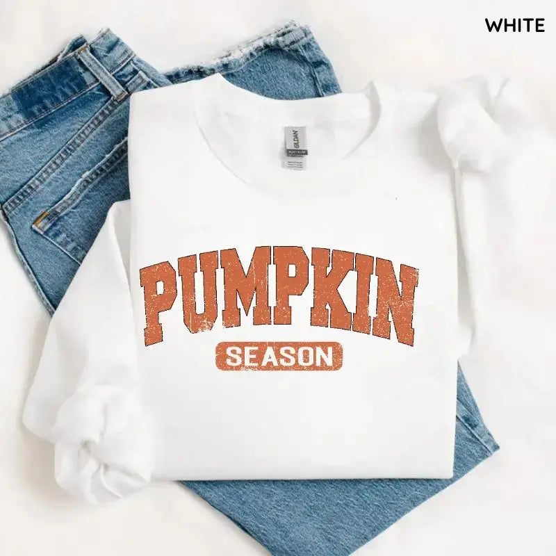 Retro Pumpkin Season Sweatshirt, Cute Fall Pullover, Cozy Thanksgiving Gift, Vintage Halloween Sweatshirt for Women, Spooky Season Outfit Fall Fashion
