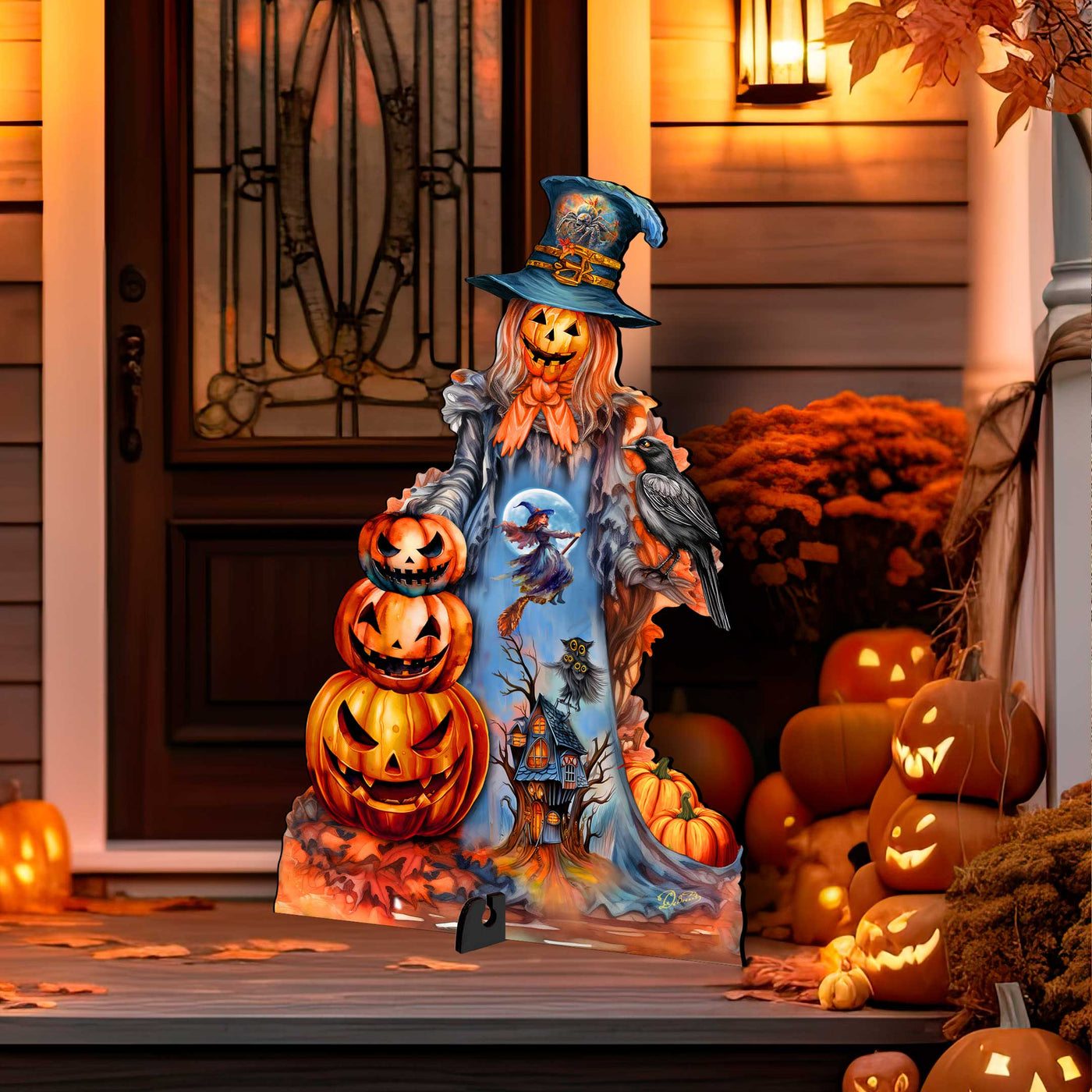 G. DeBrekht Halloween Pumpkin Scarecrow Decor