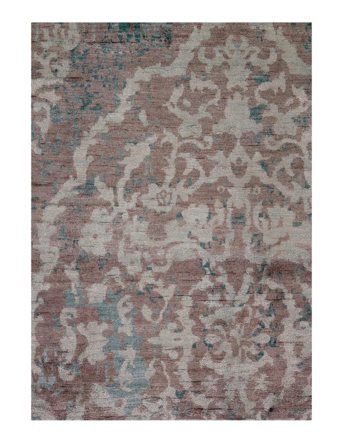 Canvello Light Blue Bamboo Silk Rug, 8 x 10 ft