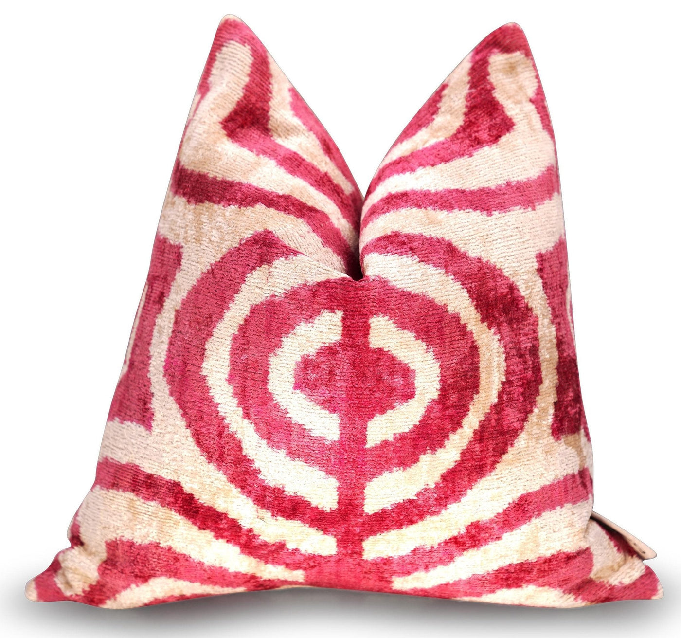 Canvello Pinkish Red Tiger Print Throw Pillow, 16 x 16