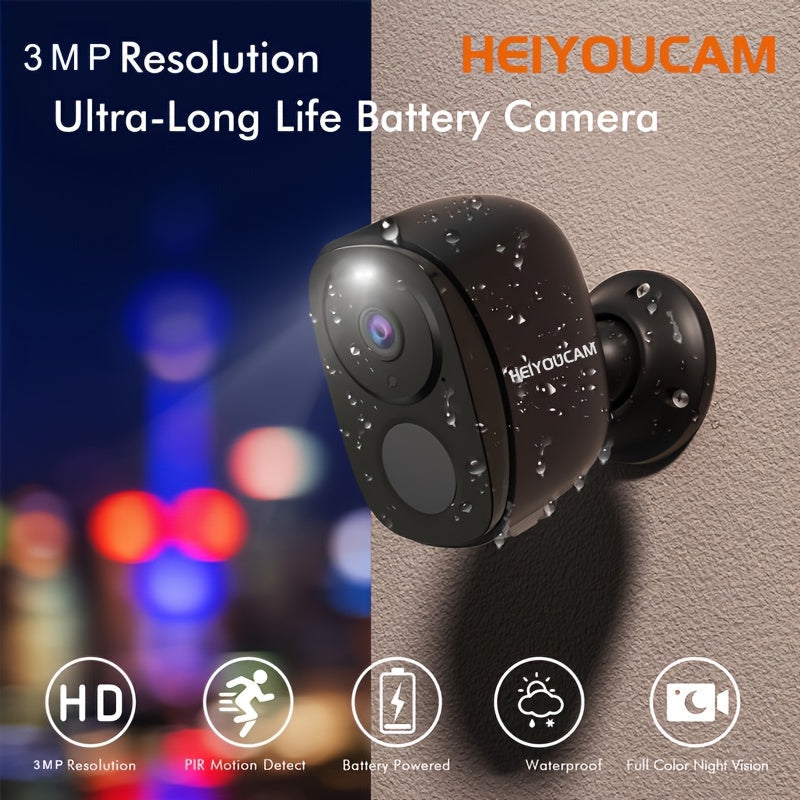 Wireless Solar Security Cameras, 3MP, Set of 2