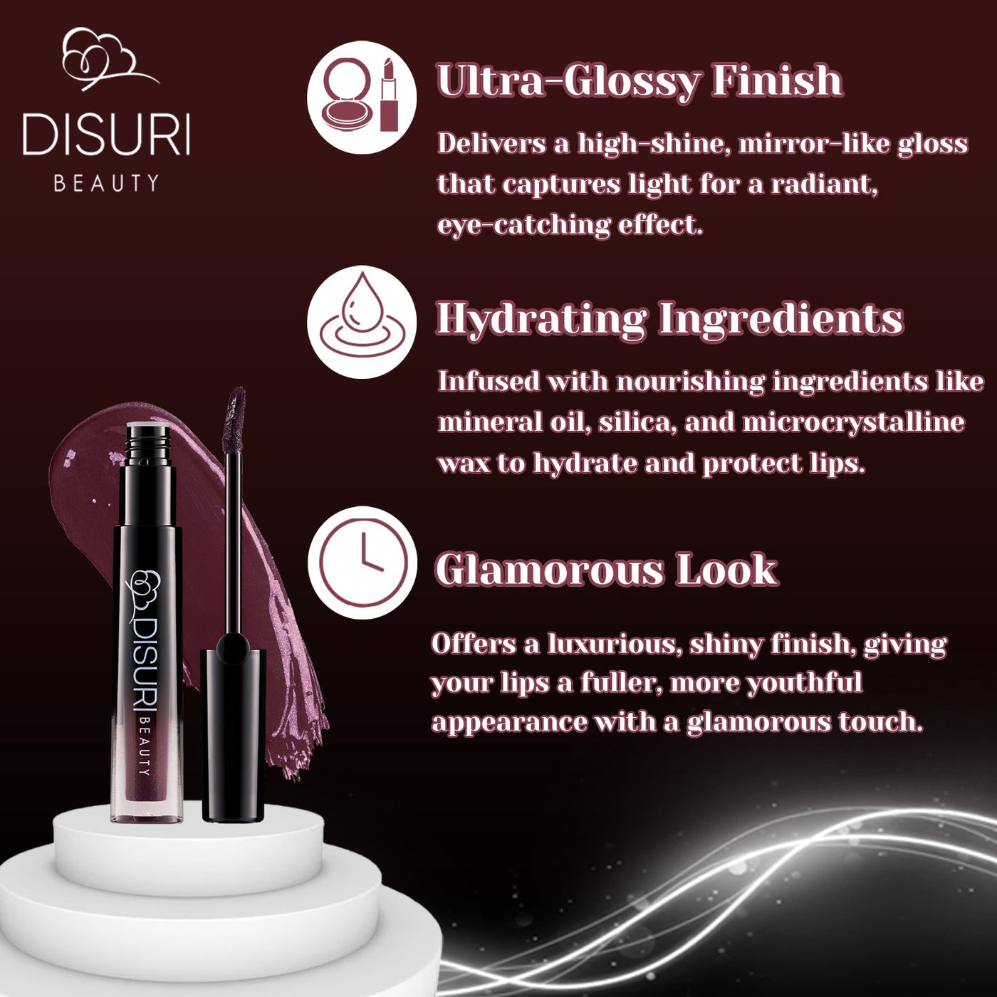 DISURI Glossy Blast Lip Gloss, Harlem M72