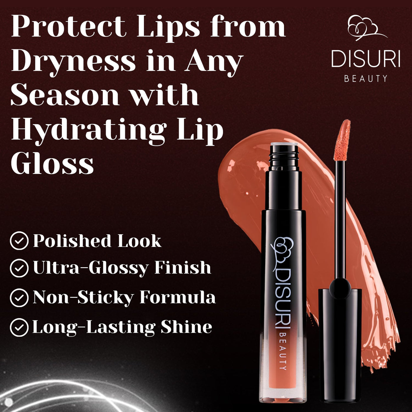 DISURI Glossy Blast Lip Gloss, Tropical Twist M34