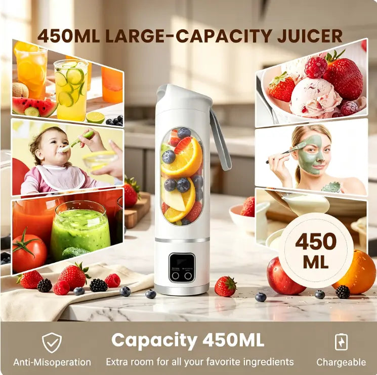 Ultimate Portable Blender! USB Rechargeable & Compact for Smoothies On-The-Go - Perfect Travel, Back to School & Gym! Leak Proof Design, Makes Shakes & Baby Food Cup Juicer Rechargeable Mini Blender Vegetable