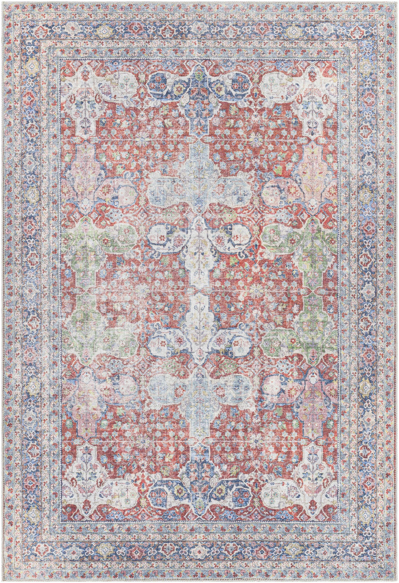 Rust Goma Vintage Area Rug - Clearance