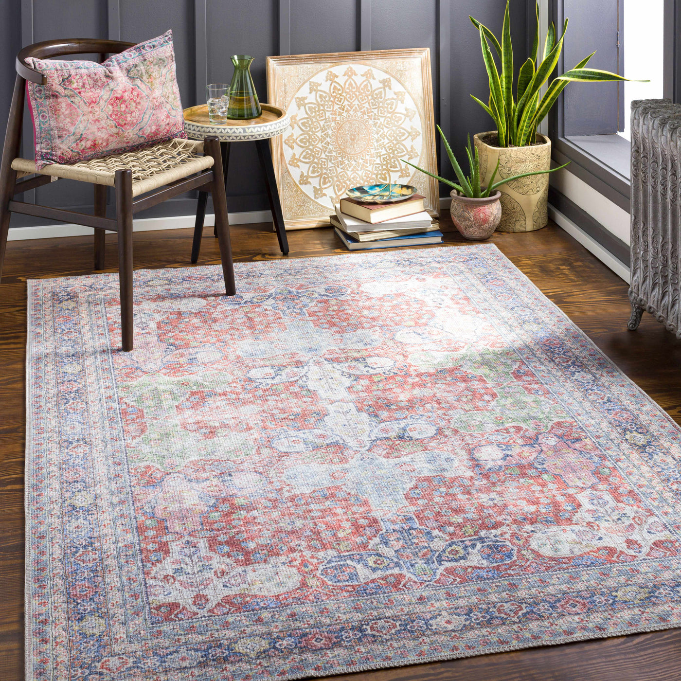 Rust Goma Vintage Area Rug - Clearance