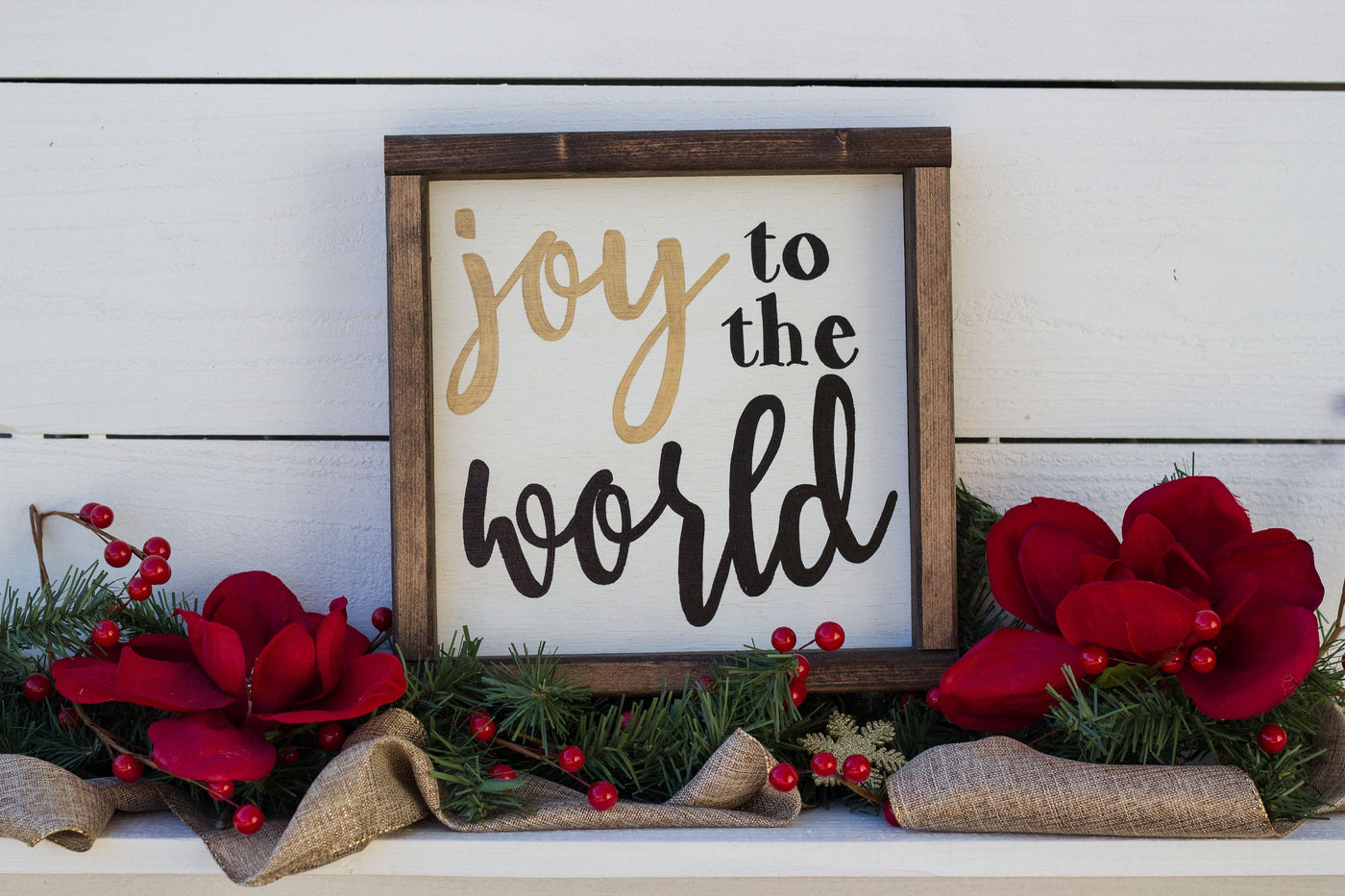 Christmas Wood Signs, Set of 4