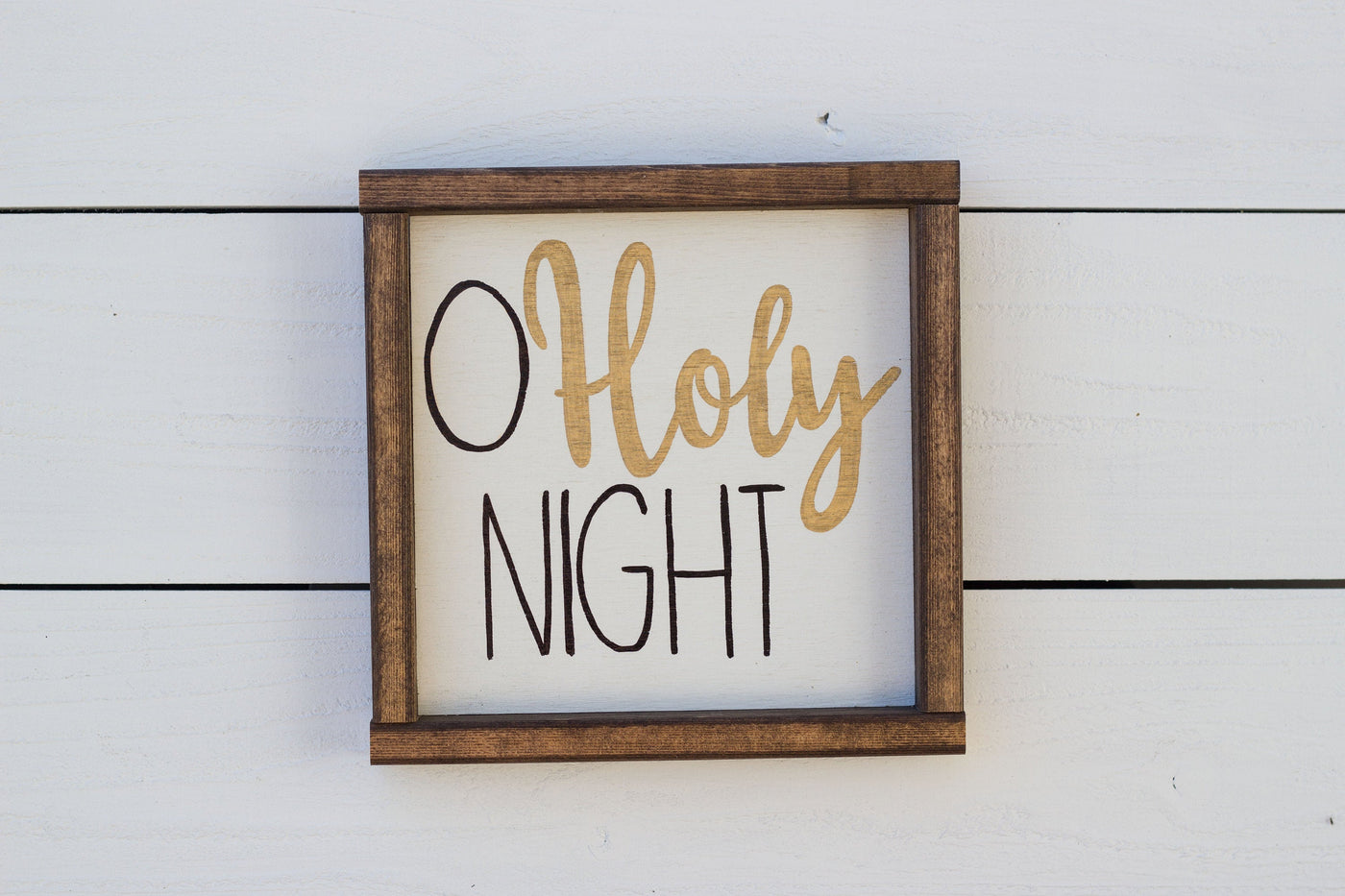O Holy Night Christmas Wood Sign