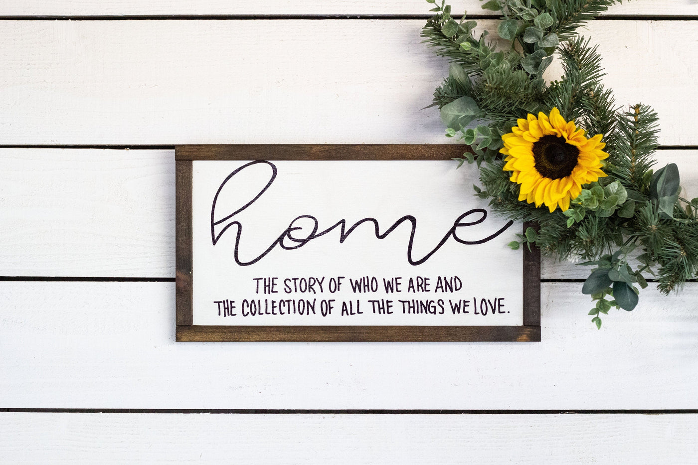 Home: The Story of Who We Are Wood Sign