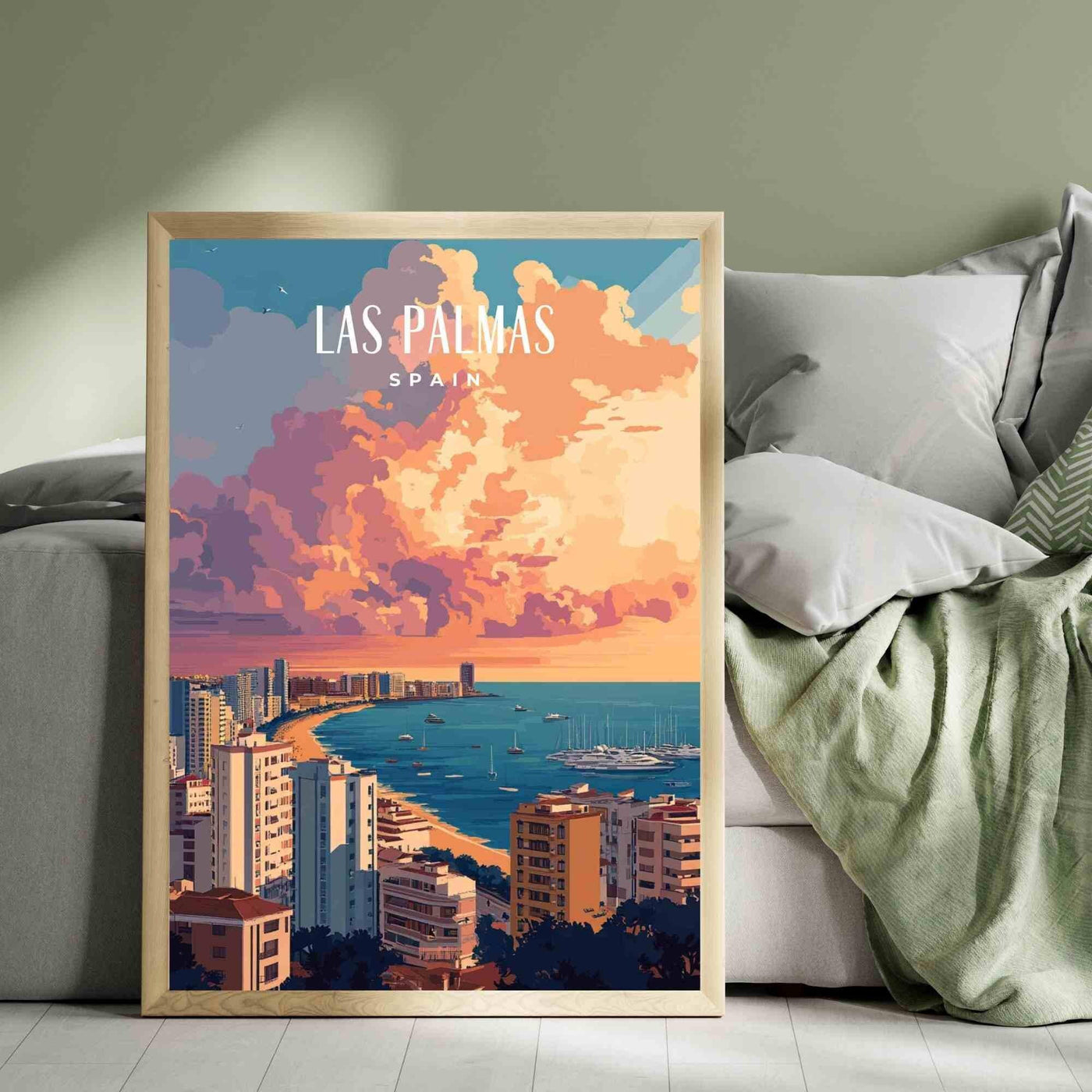 Las Palmas Sunset Travel Art Print