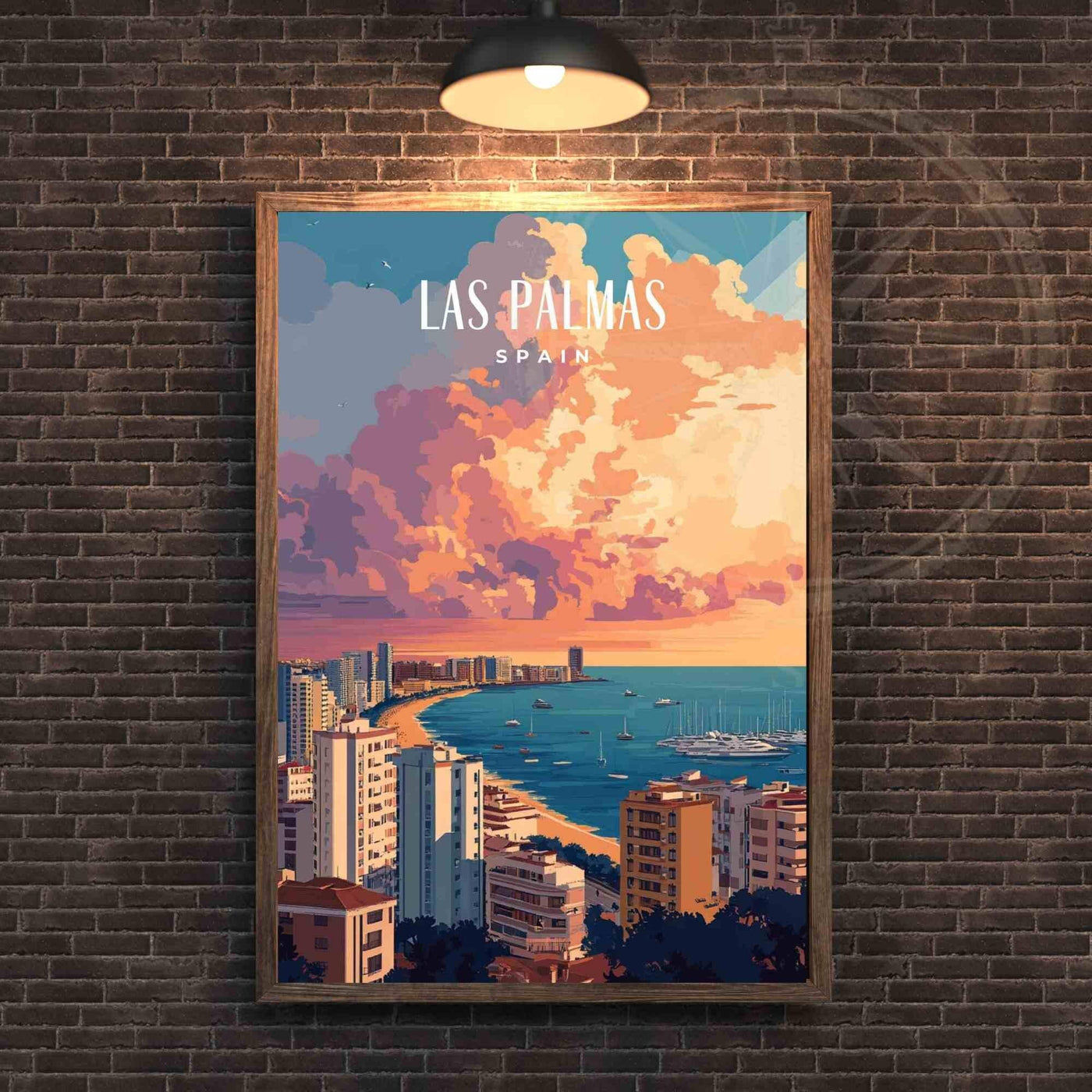 Las Palmas Sunset Travel Art Print