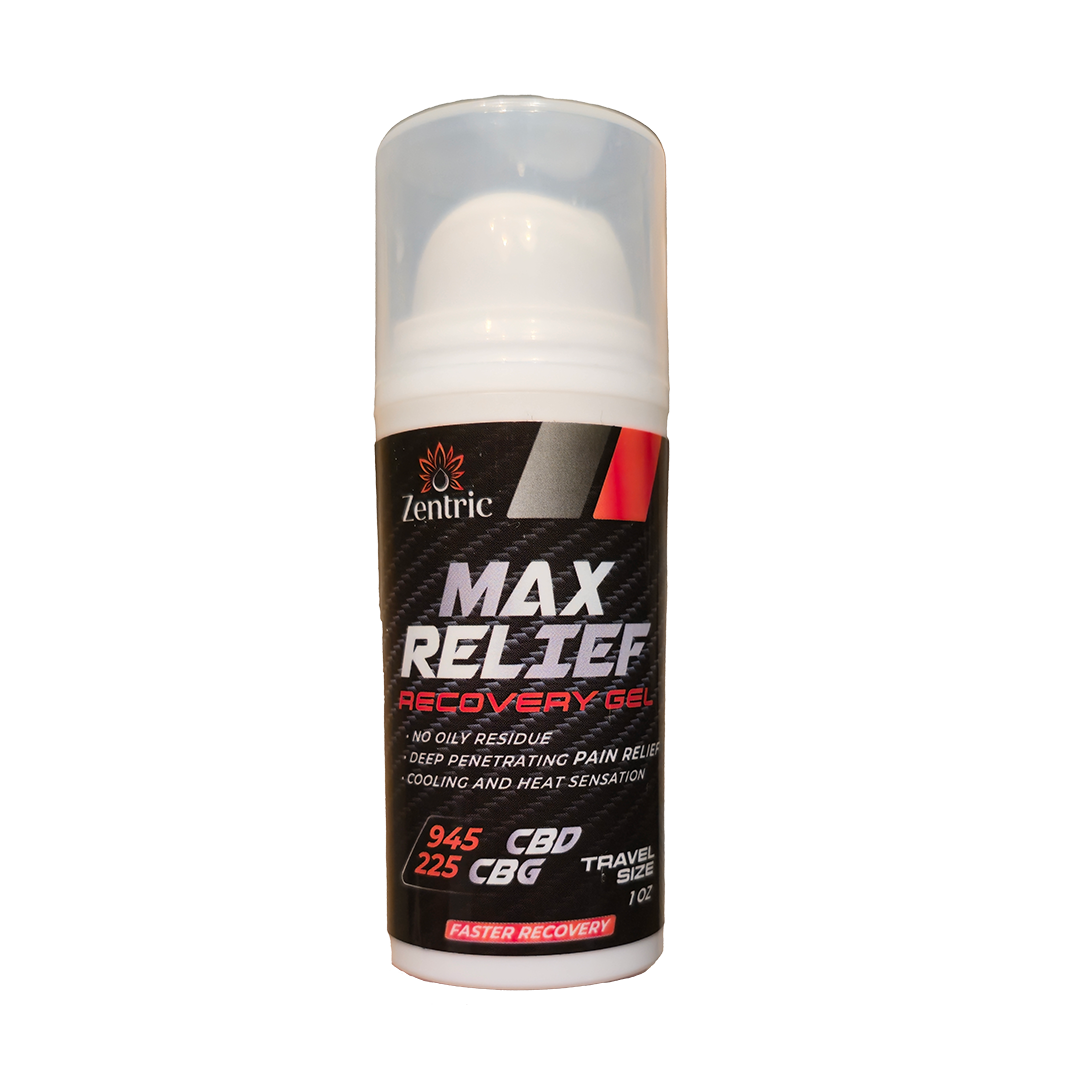 Zentric Max Relief CBD and CBG Body Gel, 1 oz